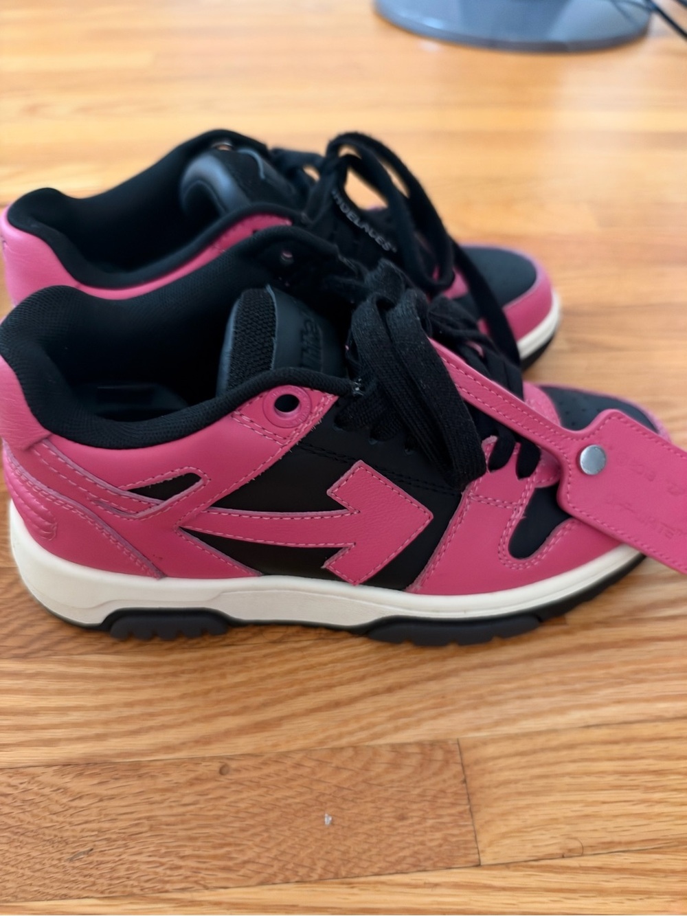 Off-White Pink and Black Women's Sneakers
